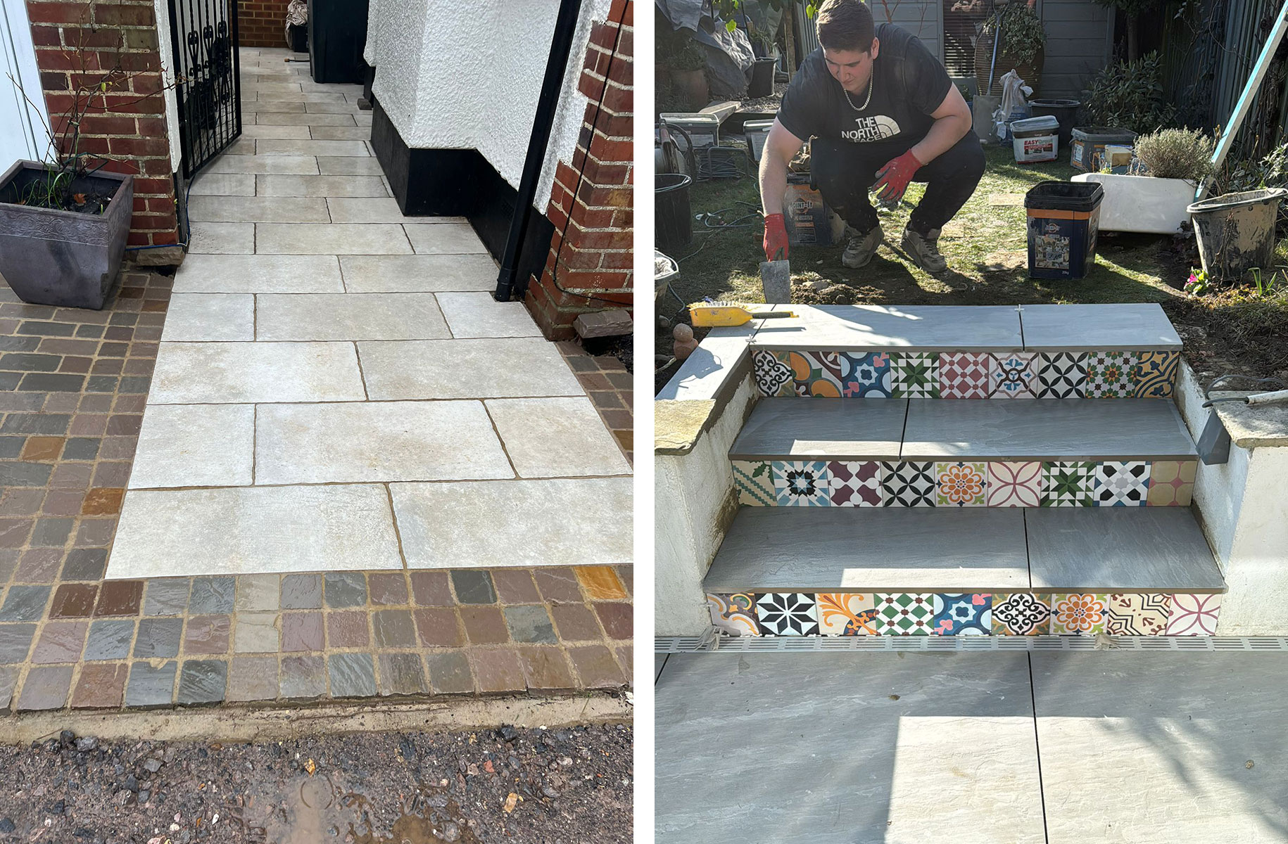 Garden path by Stone Landscapes, Woking, Surrey
