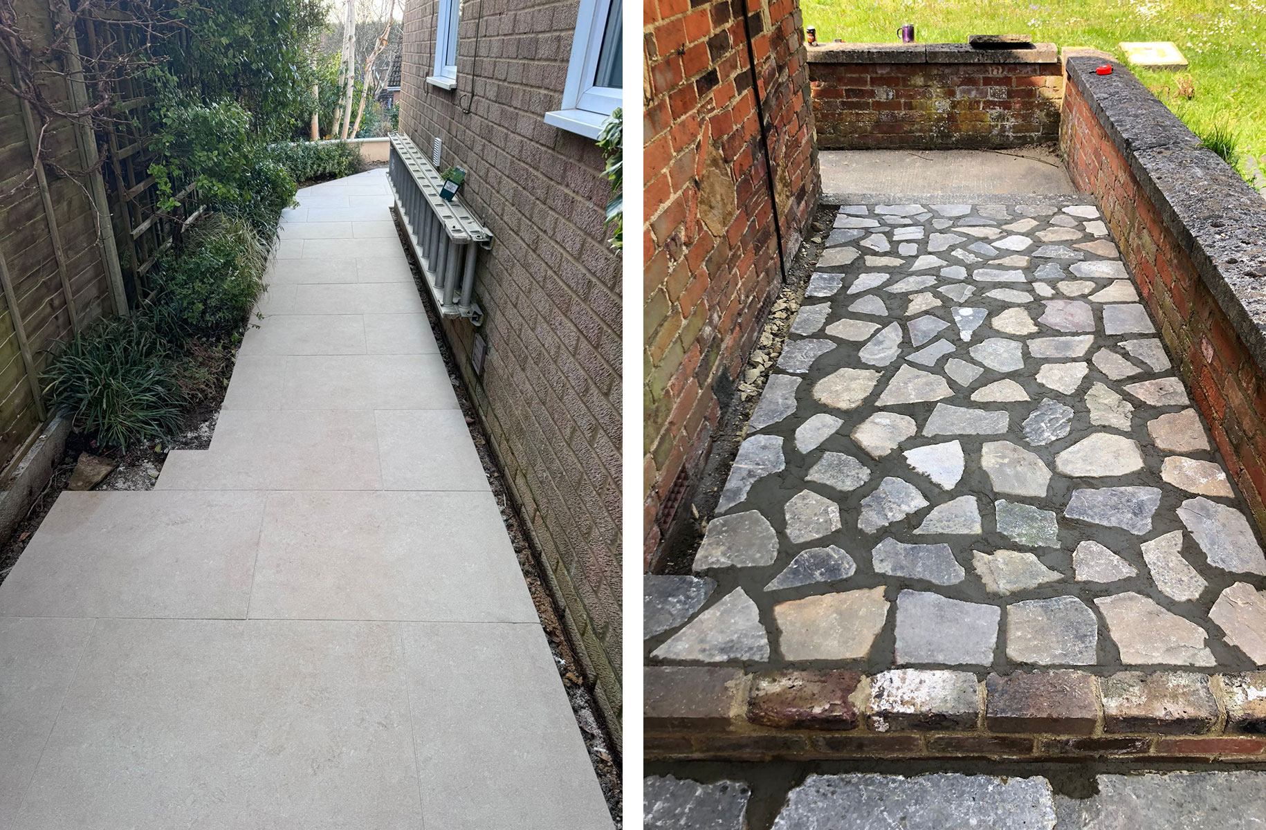 Garden path by Stone Landscapes, Woking, Surrey