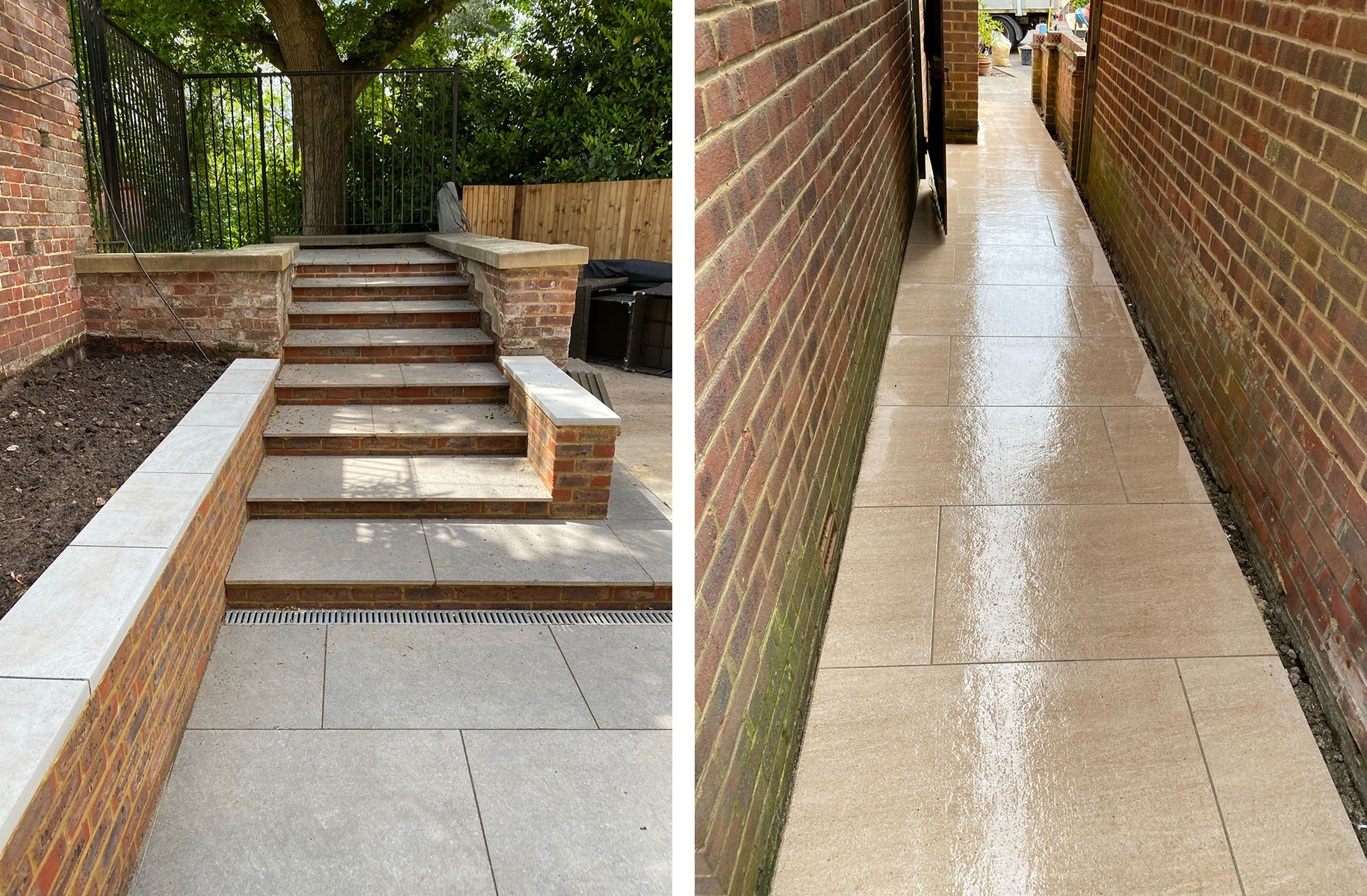 Garden path by Stone Landscapes, Woking, Surrey