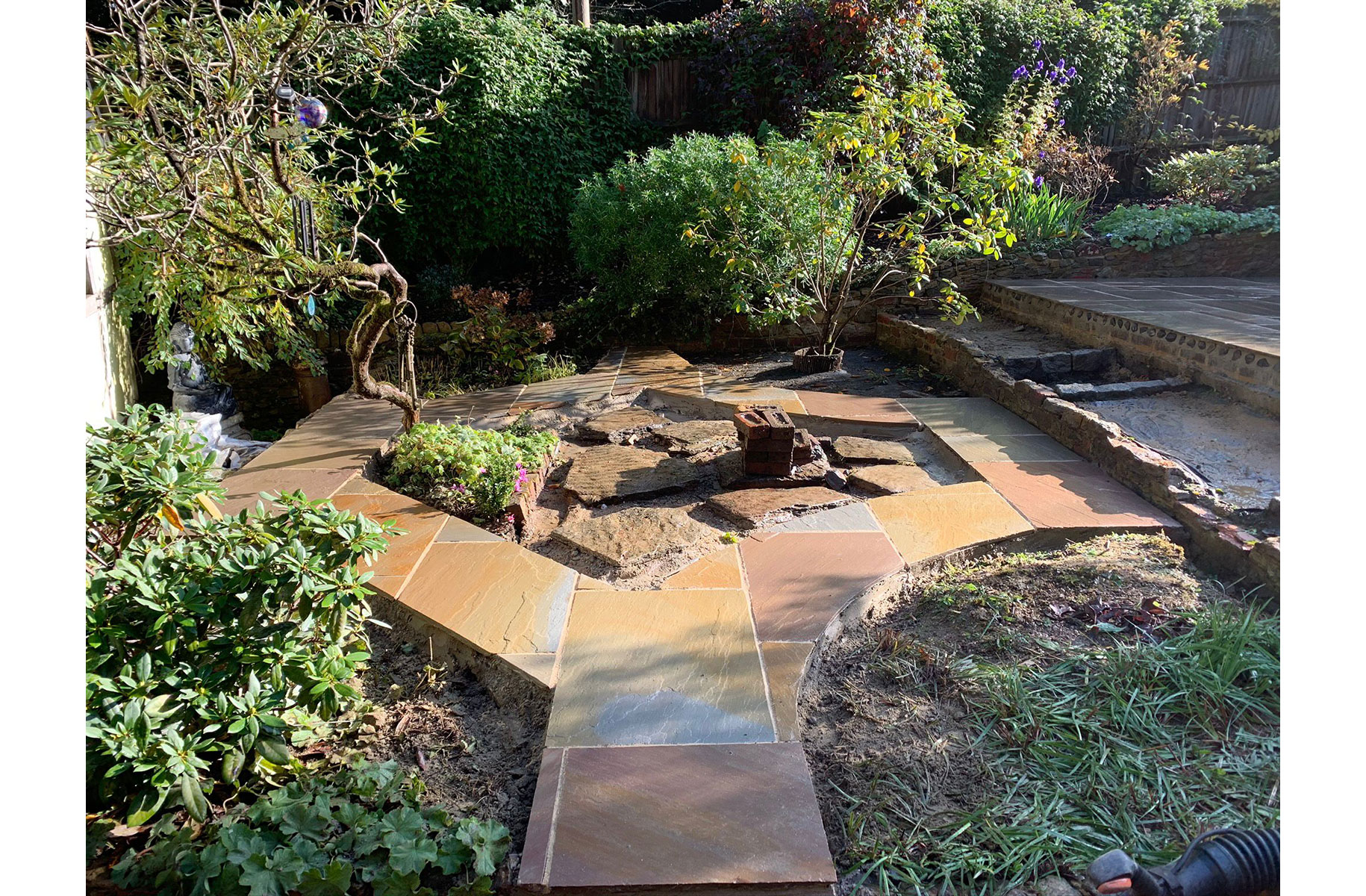 Garden path by Stone Landscapes, Woking, Surrey