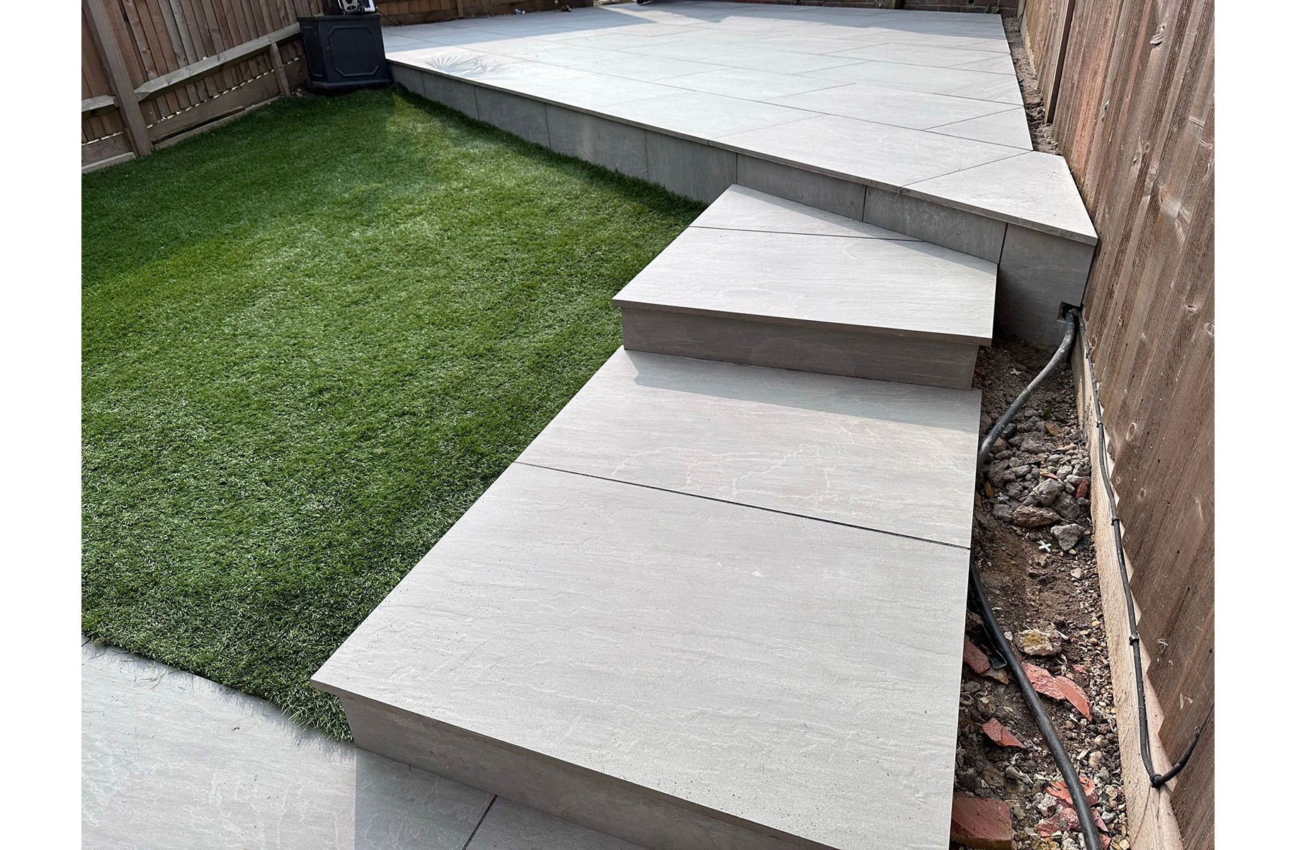 Garden path by Stone Landscapes, Woking, Surrey