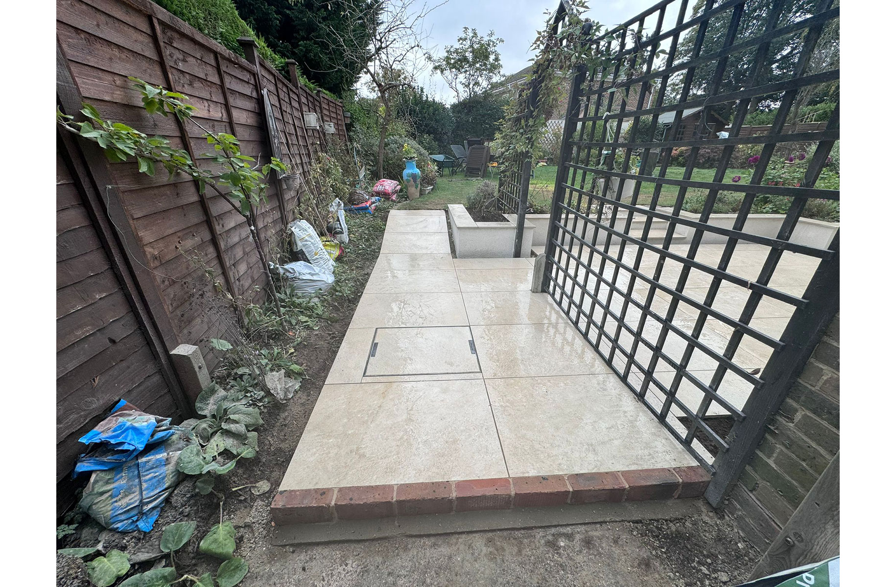 Garden path by Stone Landscapes, Woking, Surrey