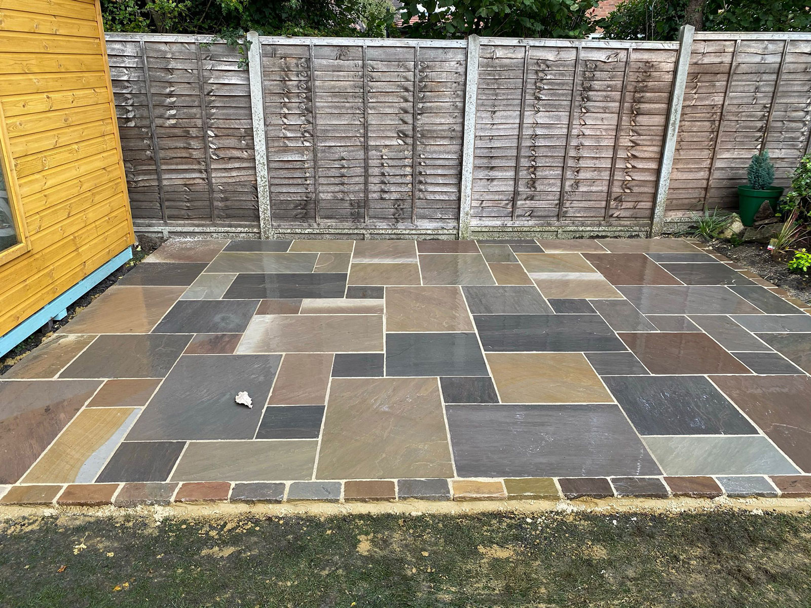 Sandstone patio by Stone Landscapes, Woking, Surrey