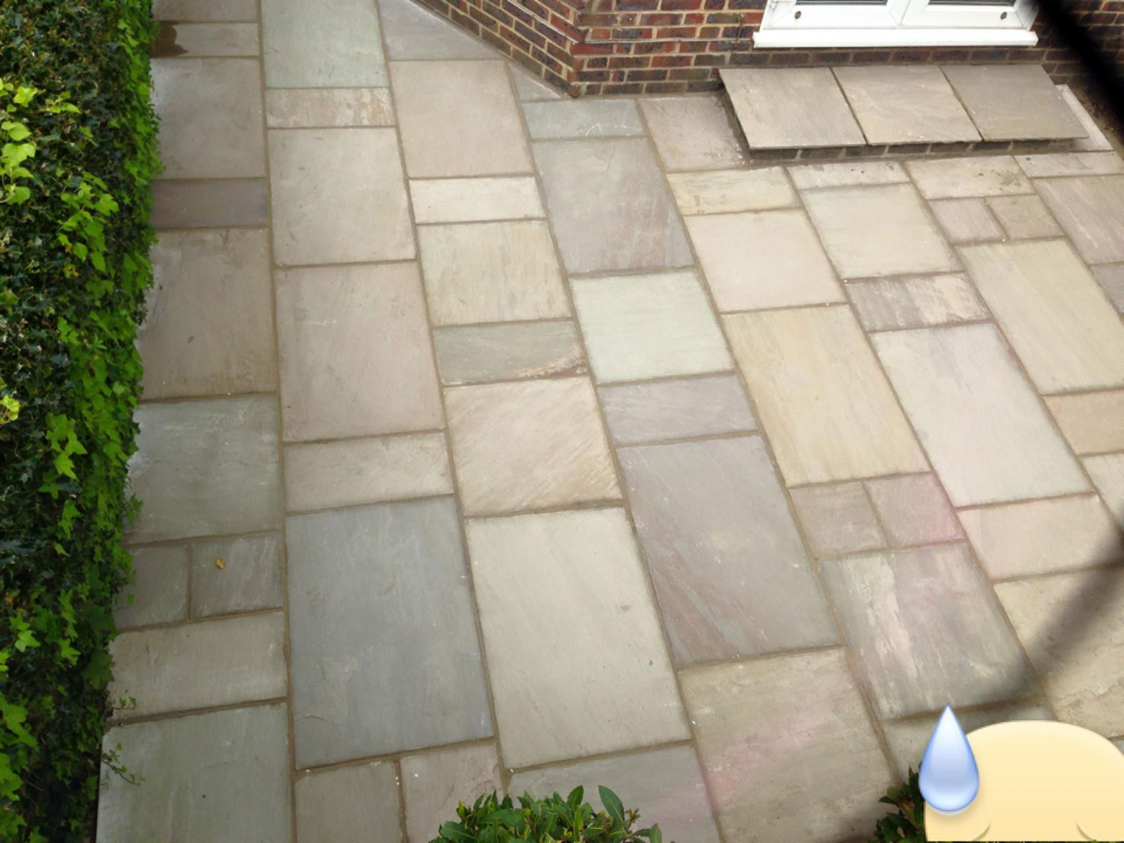 Sandstone patio by Stone Landscapes, Woking, Surrey