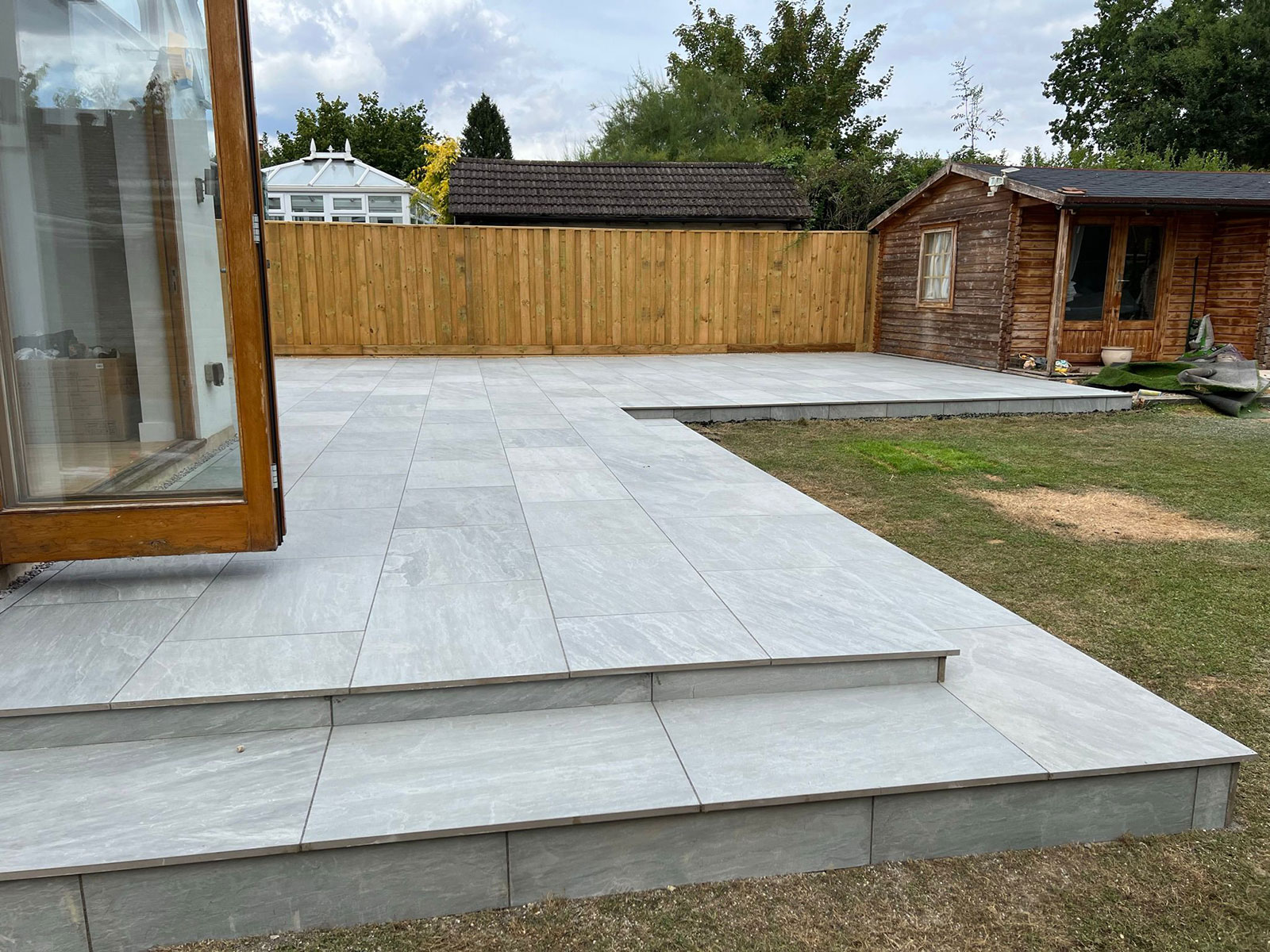 Porcelain patio by Stone Landscapes, Woking, Surrey