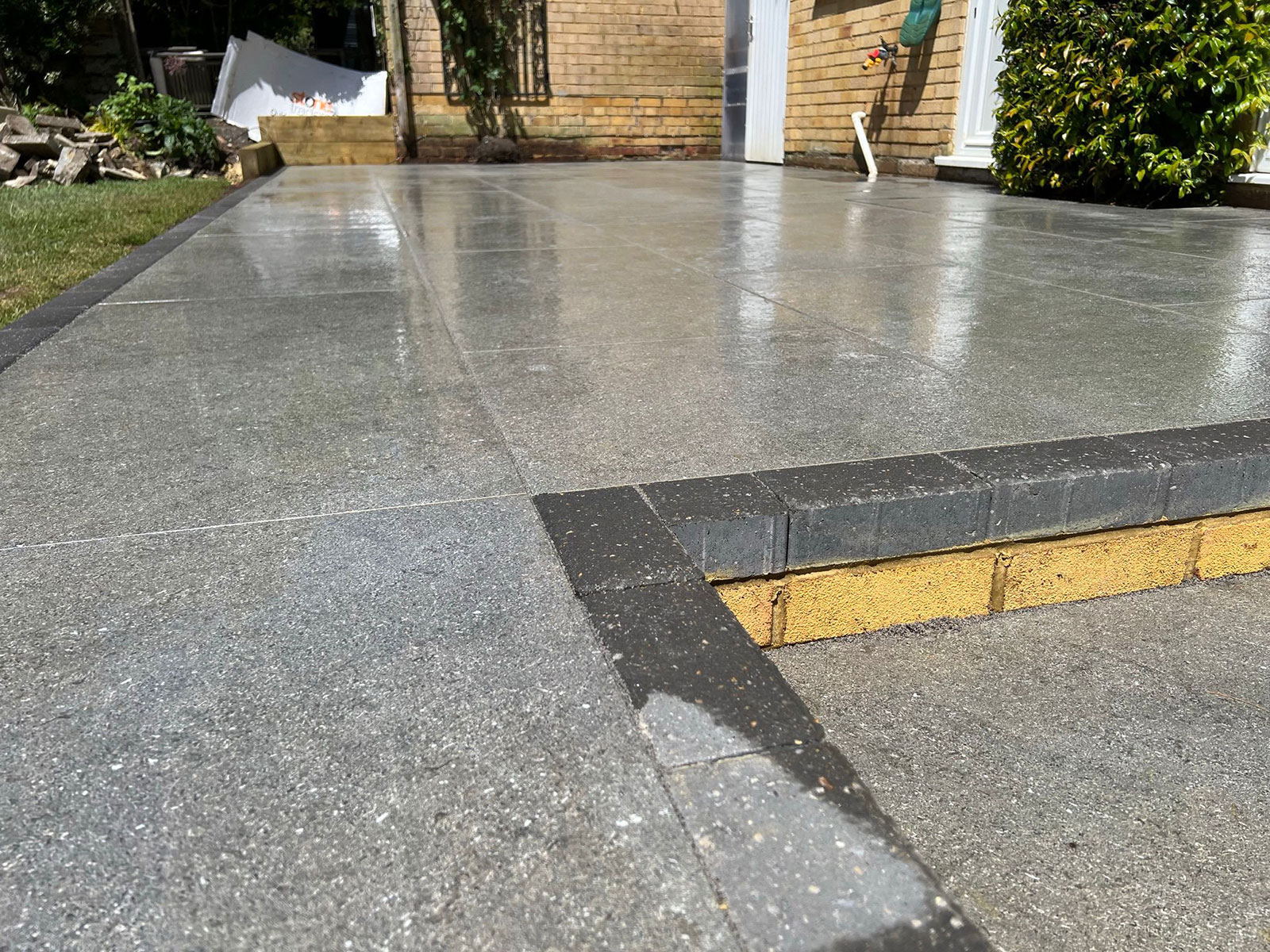Porcelain patio by Stone Landscapes, Woking, Surrey