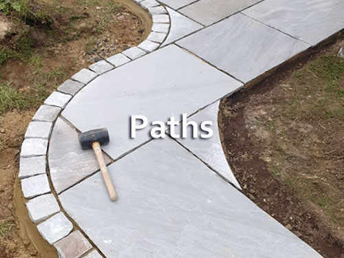 Garden path by Stone Landscapes, Woking, Surrey